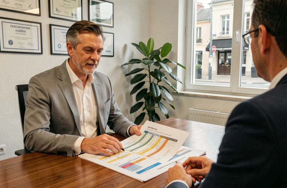 Consultant en audit et gouvernance cybersécurité d'Abicom présentant une feuille de route de conformité à Aubière