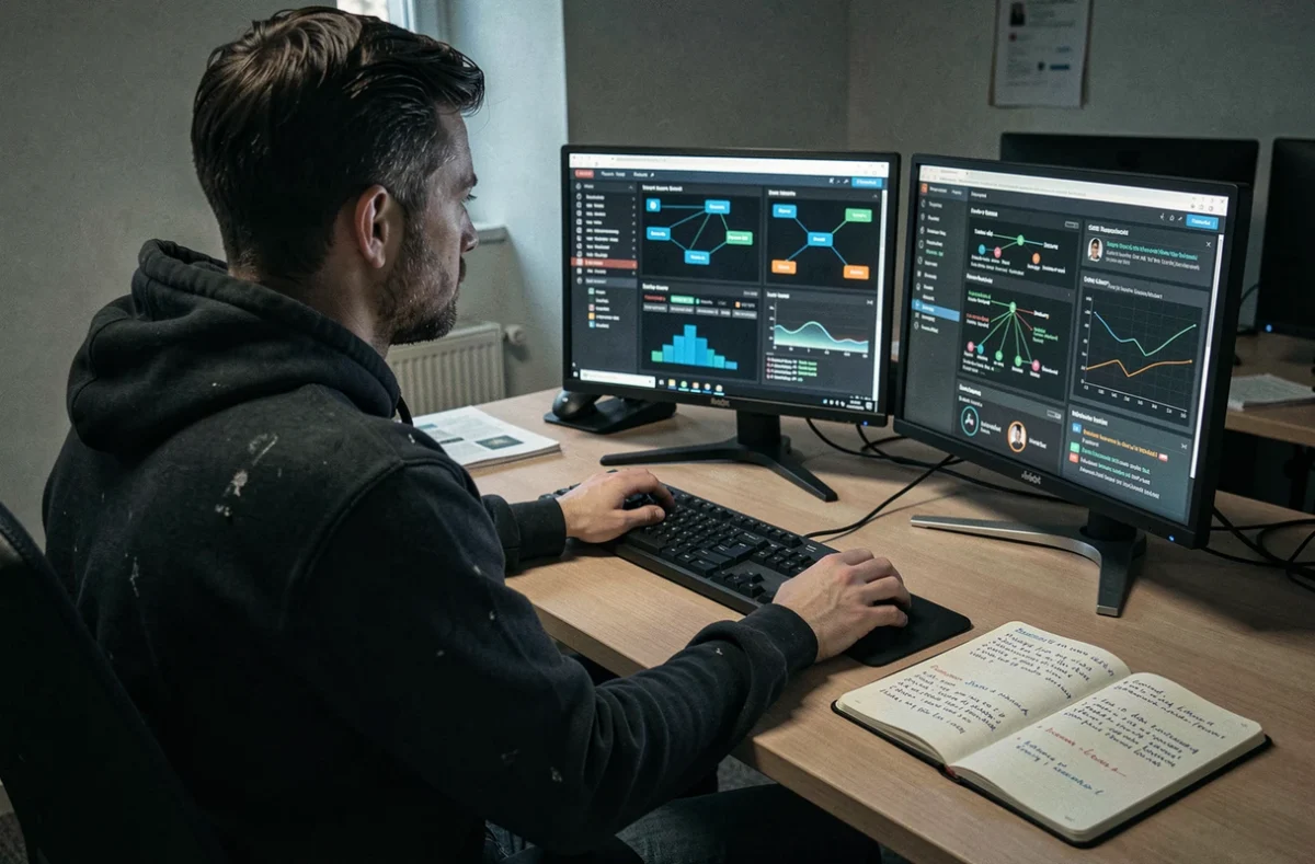 Analyste en threat intelligence d'Aleph Networks travaillant sur une investigation OSINT à Villefranche-sur-Saône